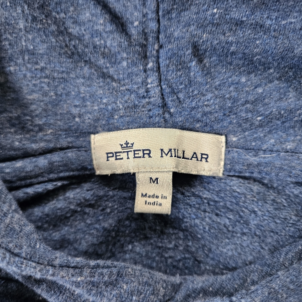 Peter Millar Men's Blue Pullover Drawstring Hoodi… - image 2